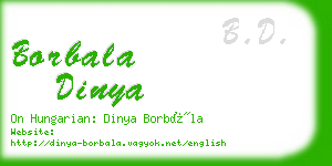 borbala dinya business card